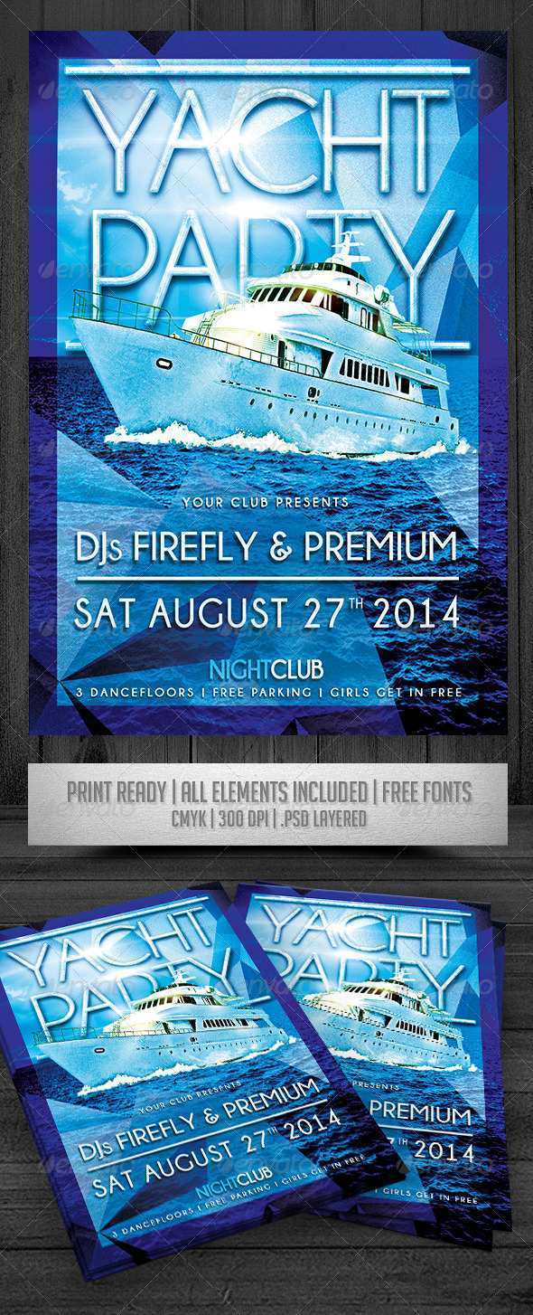 69 Create Boat Party Flyer Template Psd Free Layouts with Boat Party Flyer Template Psd Free