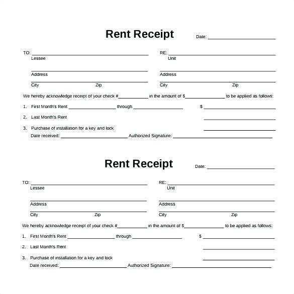 Monthly Rent Invoice Template