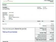 Lawn Service Invoice Template