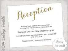 69 Creative Wedding Reception Card Templates With Stunning Design with Wedding Reception Card Templates
