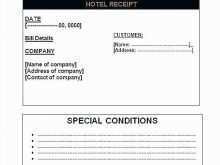 Blank Hotel Invoice Template