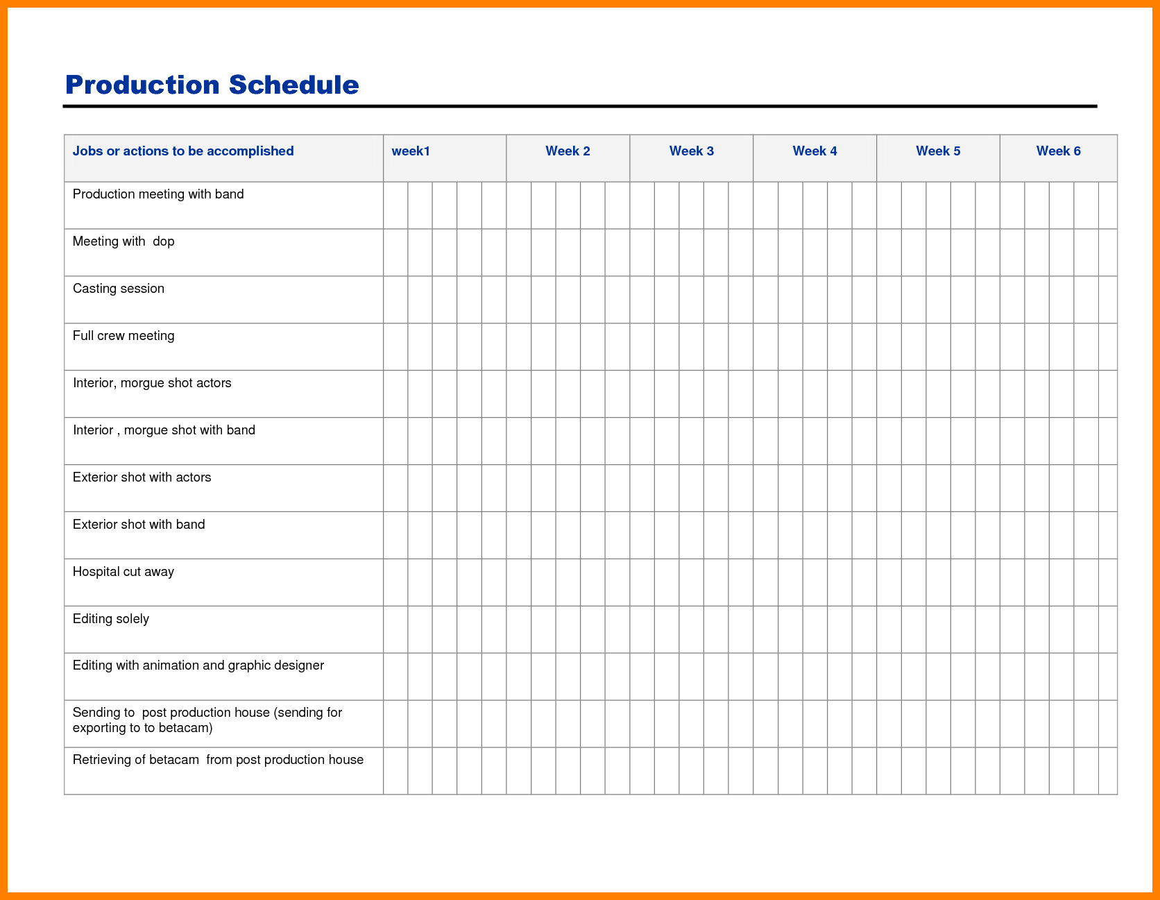 69 Customize Our Free Production Schedule Template For Manufacturing Now for Production Schedule Template For Manufacturing