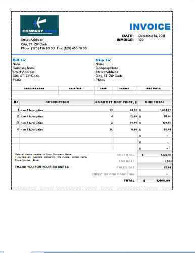 69 Format Blank Sales Invoice Template in Photoshop for Blank Sales Invoice Template
