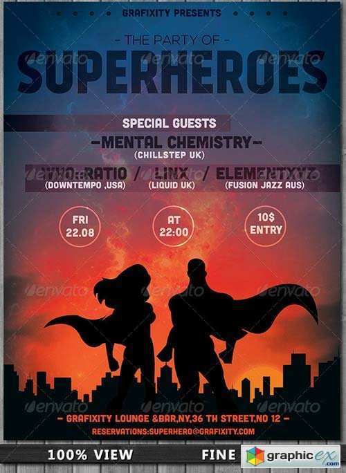 69 Free Printable Superhero Flyer Template Download with Superhero Flyer Template