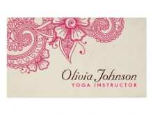 69 Free Yoga Teacher Business Card Templates Templates with Yoga Teacher Business Card Templates