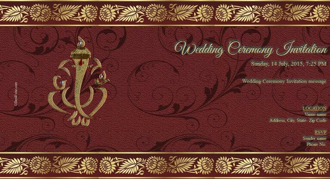 Kerala Hindu Wedding Card Templates Cards Design Templates