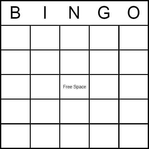 69 Online Bingo Card Template 4X4 For Free by Bingo Card Template 4X4