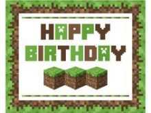 69 Printable Minecraft Birthday Card Template Printable for Ms Word by Minecraft Birthday Card Template Printable