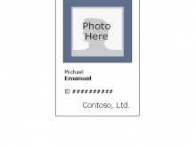 Employee Id Card Template Microsoft Word Free Download Vertical