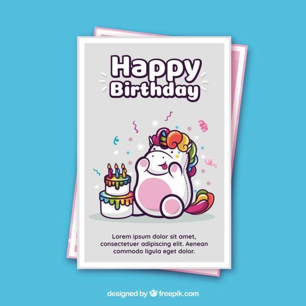 69 Visiting Birthday Card Template Unicorn in Photoshop for Birthday Card Template Unicorn