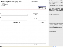 70 Adding Engineering Contractor Invoice Template Maker by Engineering Contractor Invoice Template
