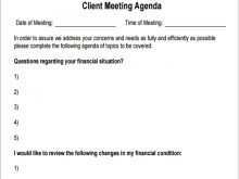 70 Adding Meeting Agenda Template For Financial Advisors Formating by Meeting Agenda Template For Financial Advisors
