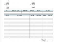 Vat Invoice Format With Discount