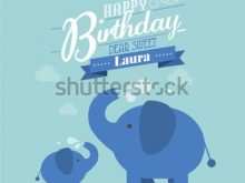 70 Best Elephant Birthday Card Template PSD File by Elephant Birthday Card Template