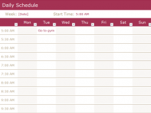 70 Best Make A Daily Schedule Template by Make A Daily Schedule Template