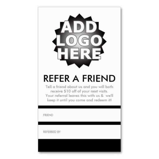 Refer A Friend Card Template Free Cards Design Templates
