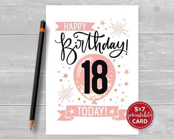 70 Blank 18Th Birthday Card Template in Photoshop for 18Th Birthday Card Template