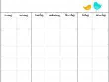 70 Blank 7 Day Class Schedule Template Download by 7 Day Class Schedule Template