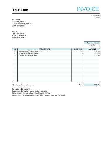 70 Blank Artist Invoice Format for Ms Word for Artist Invoice Format