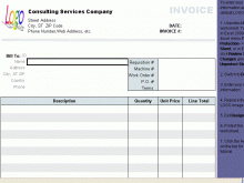70 Create Consultant Hourly Invoice Template With Stunning Design with Consultant Hourly Invoice Template