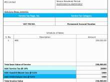 Service Tax Invoice Format 2018