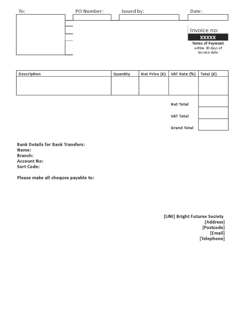 70 Creative Vat Invoice Format Pdf PSD File for Vat Invoice Format Pdf