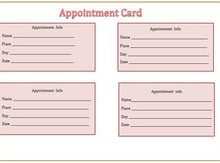 70 Customize Our Free Free Printable Appointment Card Template Now by Free Printable Appointment Card Template