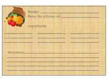70 Customize Thanksgiving Recipe Card Template For Word for Ms Word with Thanksgiving Recipe Card Template For Word