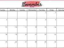 70 Format Daily Calendar Template November 2018 PSD File with Daily Calendar Template November 2018