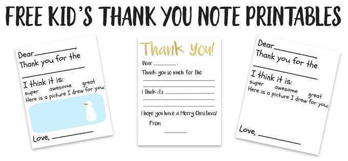 70 Format Thank You Card Template For Kids in Word for Thank You Card Template For Kids