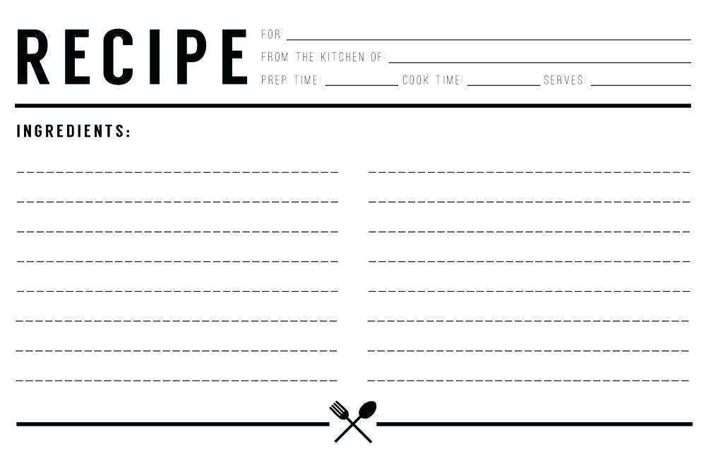 Free Printable Recipe Cards 4x6