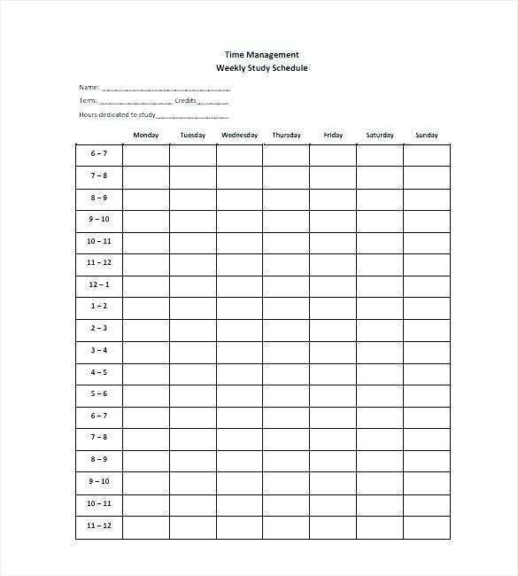 70 Free Printable High School Study Planner Template Now by High School Study Planner Template