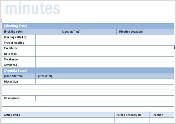 70 Free Printable Meeting Agenda Table Template Layouts for Meeting ...