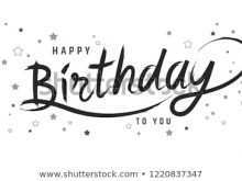 Birthday Card Lettering Template