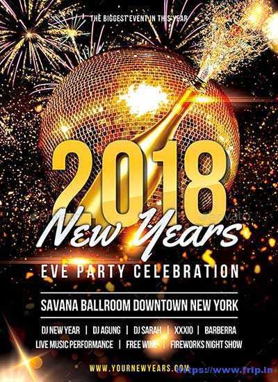 70 Printable New Years Eve Party Flyer Template in Photoshop by New Years Eve Party Flyer Template