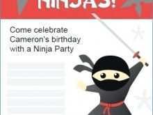 70 Printable Ninja Birthday Card Template With Stunning Design for Ninja Birthday Card Template
