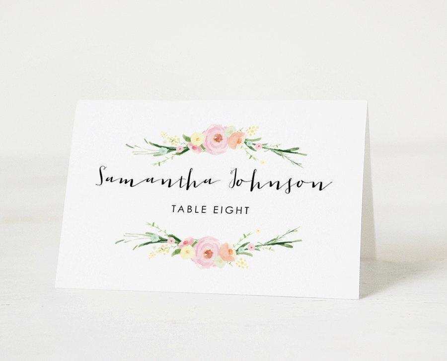 table name cards template