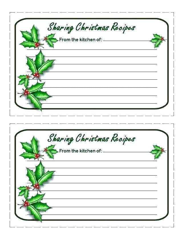 70 Report Holiday Recipe Card Template For Word Download by Holiday Recipe Card Template For Word