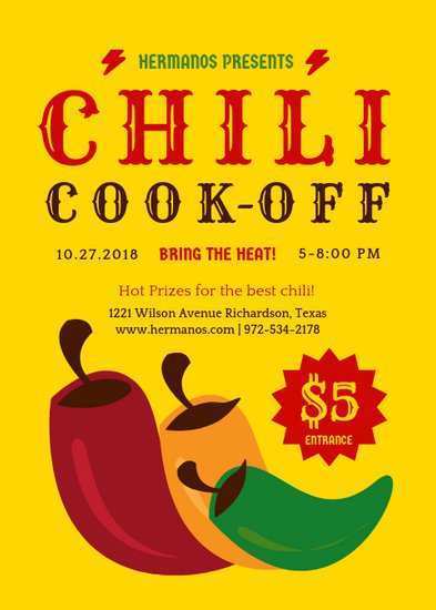 70 Standard Chili Cook Off Flyer Template Photo with Chili Cook Off Flyer Template