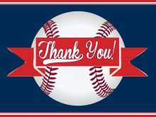 70 Thank You Card Template Baseball for Thank You Card Template Baseball