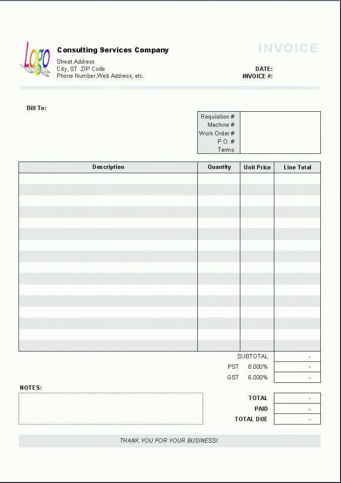 70 The Best Invoice Template For Construction Work for Ms Word by Invoice Template For Construction Work