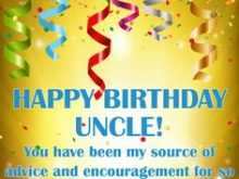 70 The Best Uncle Birthday Card Template Photo with Uncle Birthday Card Template