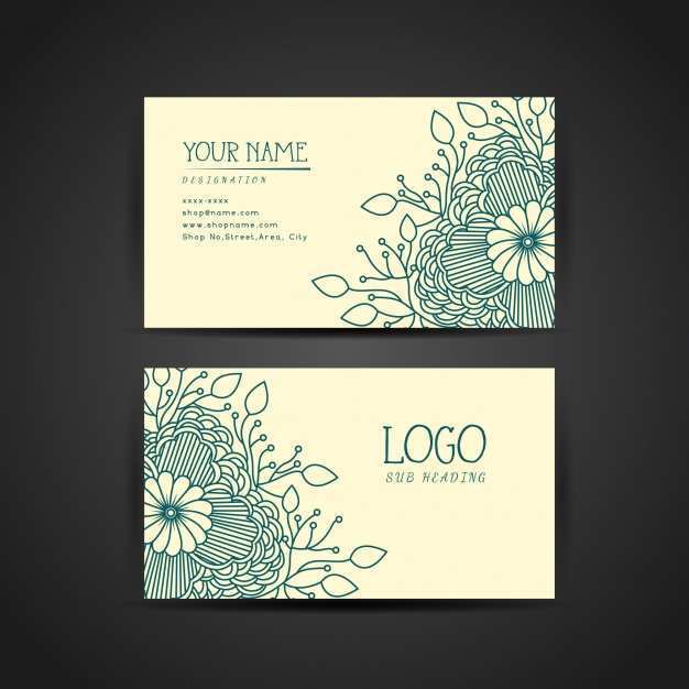 70 Visiting Floral Business Card Template Free Download Layouts with Floral Business Card Template Free Download