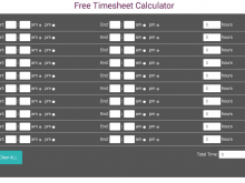 Time Card Calculator Template Excel