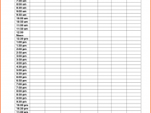 Yearly Class Schedule Template