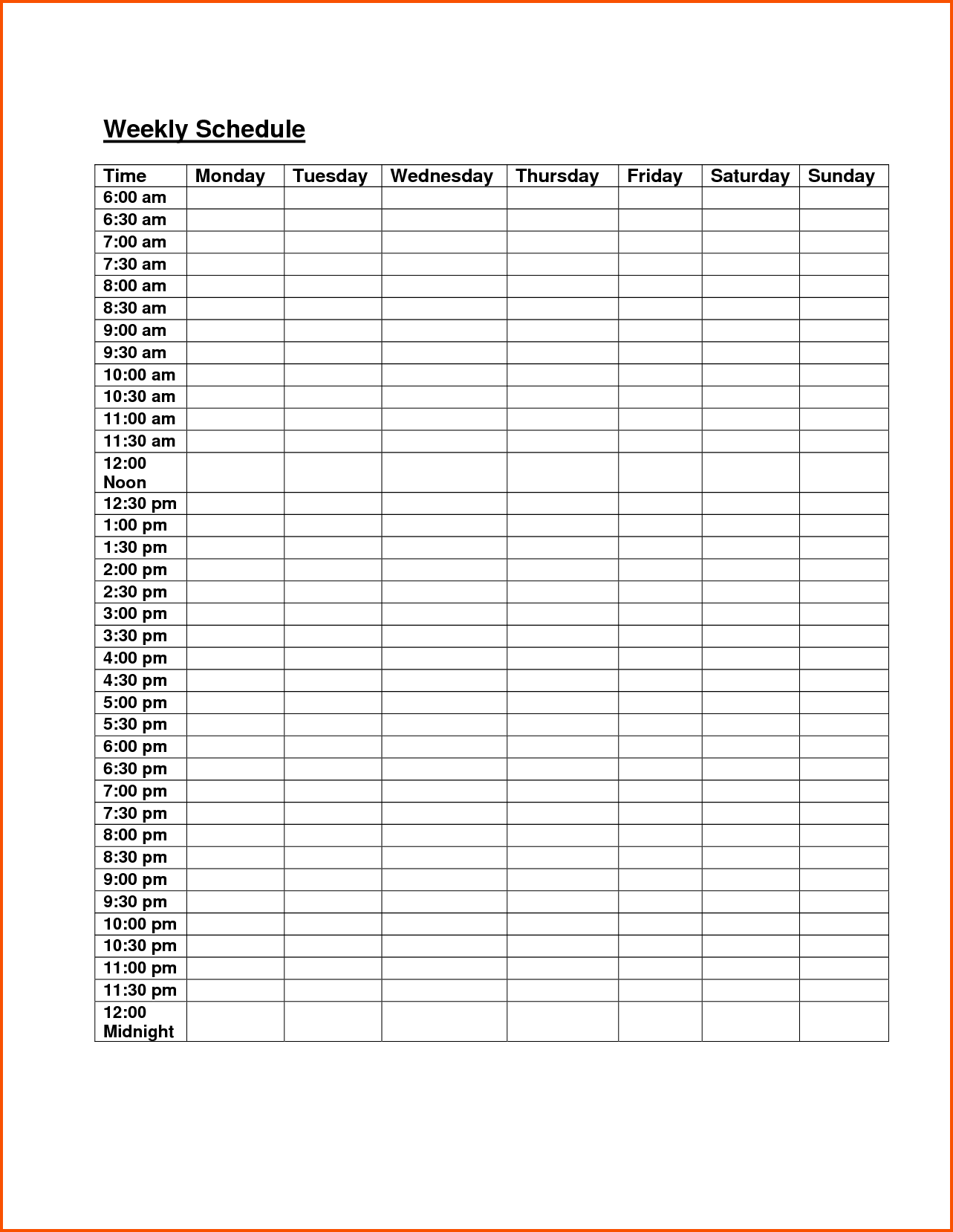 Yearly Class Schedule Template Cards Design Templates