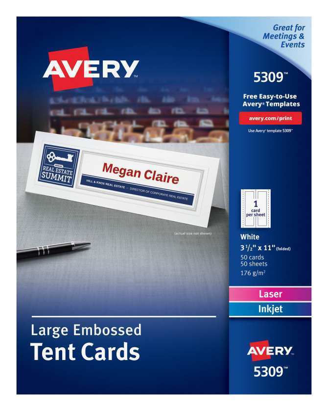 71 Blank Avery Tent Place Card Template Templates by Avery Tent Place Card Template