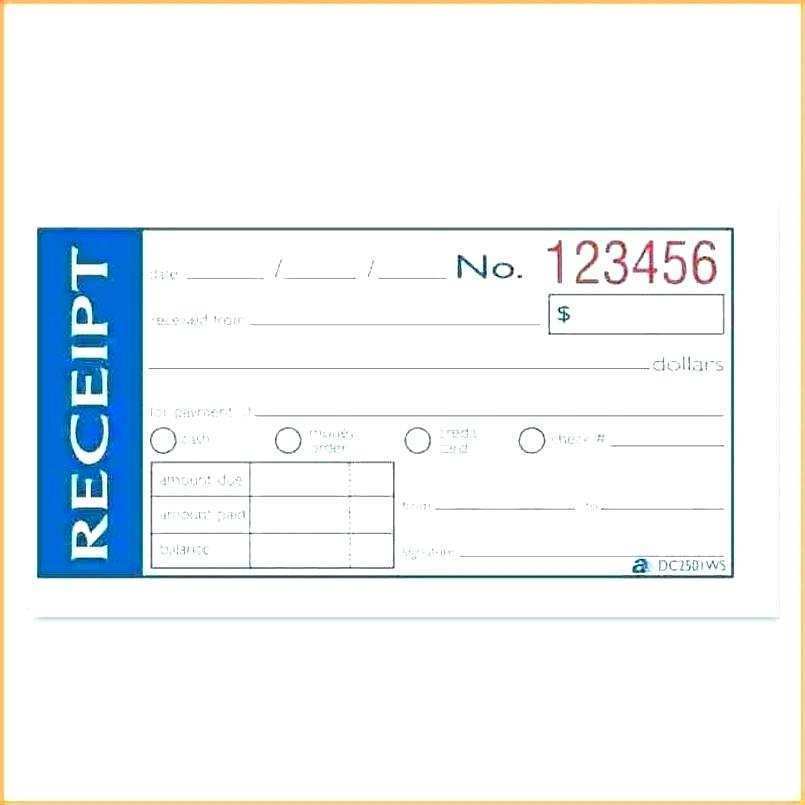 Printable Receipt Book