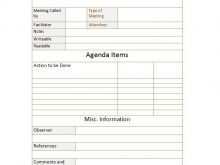 71 Create Meeting Agenda Actions Template in Word for Meeting Agenda Actions Template
