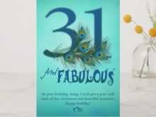 71 Creating 31St Birthday Card Template Download by 31St Birthday Card Template